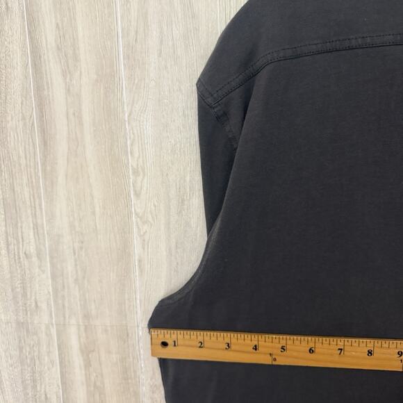 Faherty Short Sleeve Knit Seasons Shirt Men XL Washed Black Pockets Casual READ - Picture 11 of 12